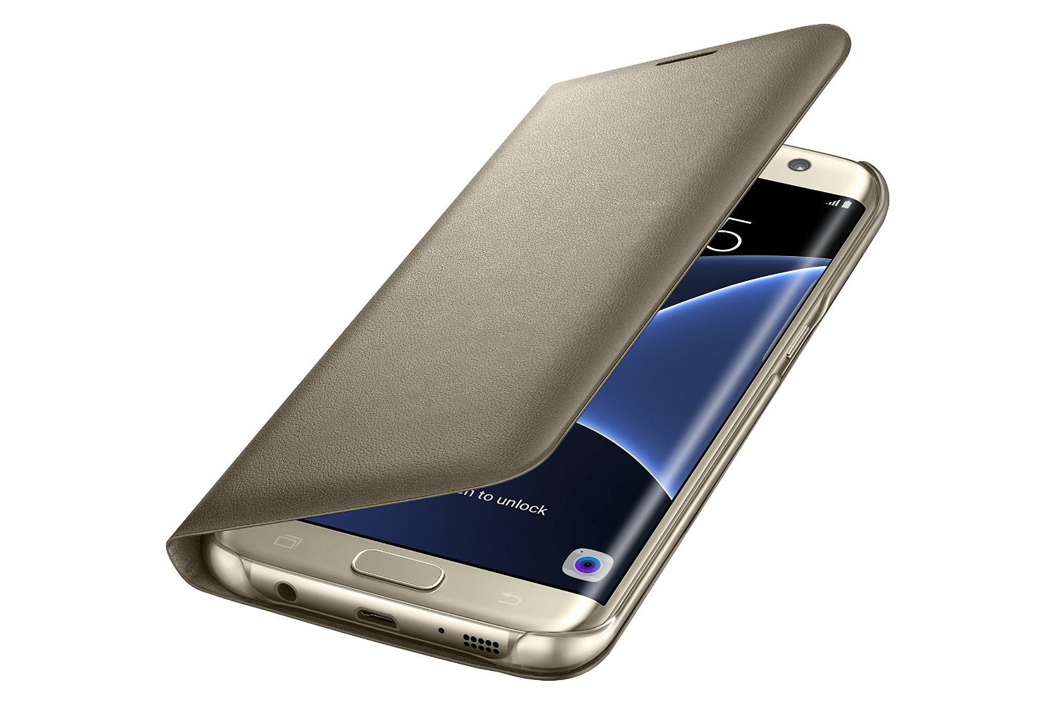 Samsung Galaxy S7 edge Case LED View Flip Cover - Gold